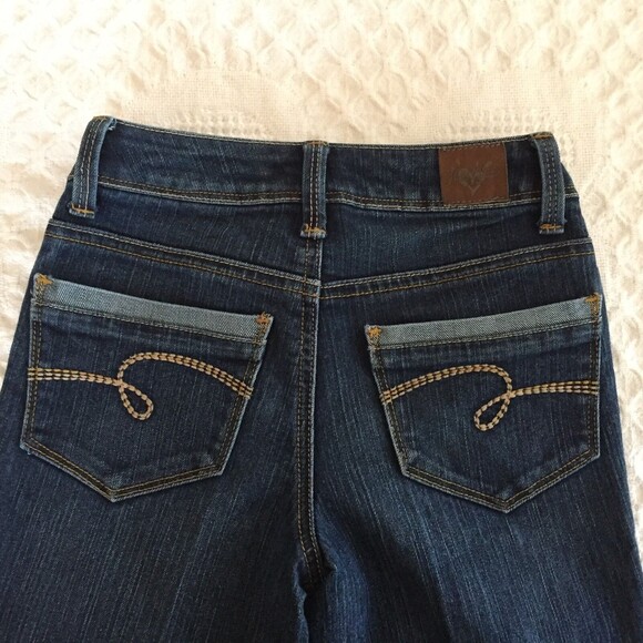 Justice Girls Straight Leg Dark Wash Blue Jeans Size 10 S - Picture 4 of 6